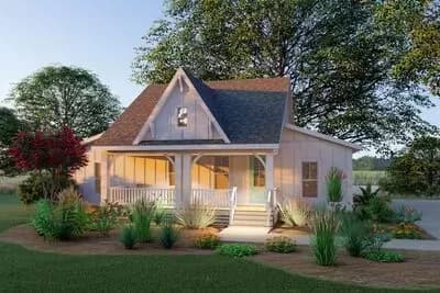 Exclusive 3-Bed Country Cottage Plan with Split Bedrooms