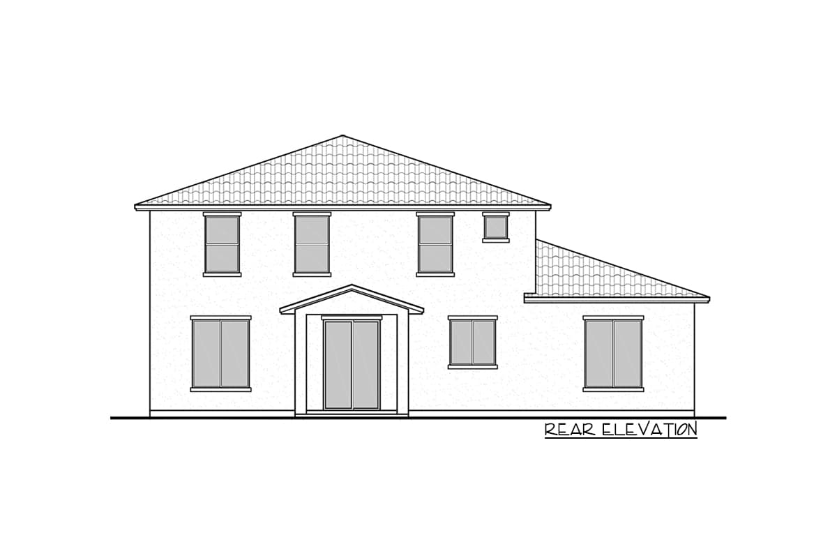 Plan 370023SEN: Two-story European House Plan with Open Living Space - Image #5 - Contemporary, European, Mediterranean