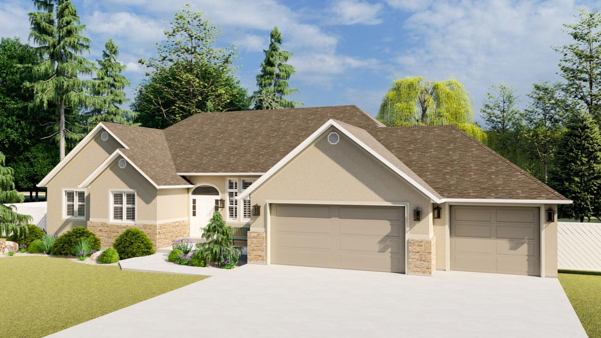 Plan 61370UT: Mountain Ranch Home Plan with Multi-generational Option to Finish Basement - Image #11 - Mountain, Ranch, Traditional