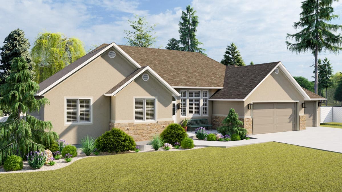 Plan 61370UT: Mountain Ranch Home Plan with Multi-generational Option to Finish Basement - Image #15 - Mountain, Ranch, Traditional
