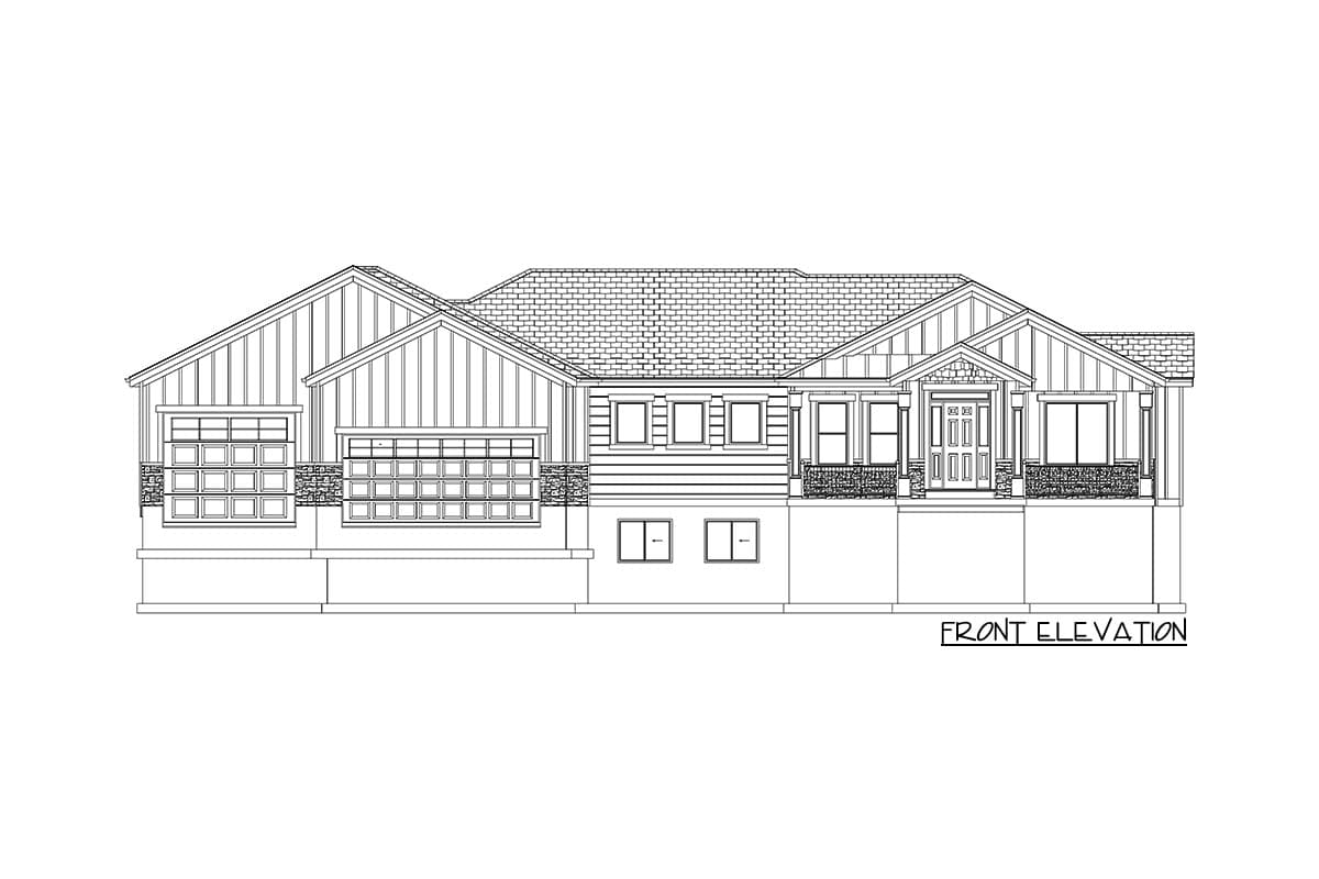 Plan 61371UT: One-level Home Plan with Option to Finish Basement - Image #34 - Craftsman, Ranch, Traditional
