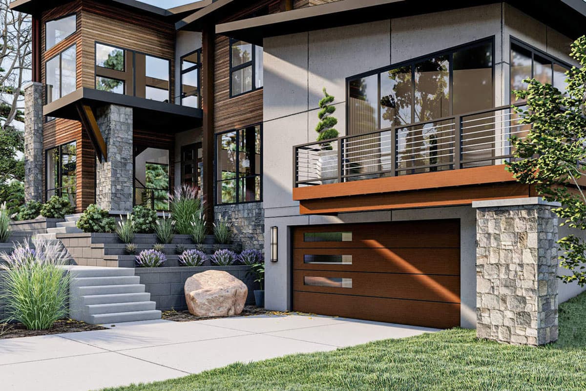 Plan 62965DJ: Modern Mountain House Plan with 3 Living Levels for a Side-sloping Lot - Image #8 - Modern, Mountain, Northwest