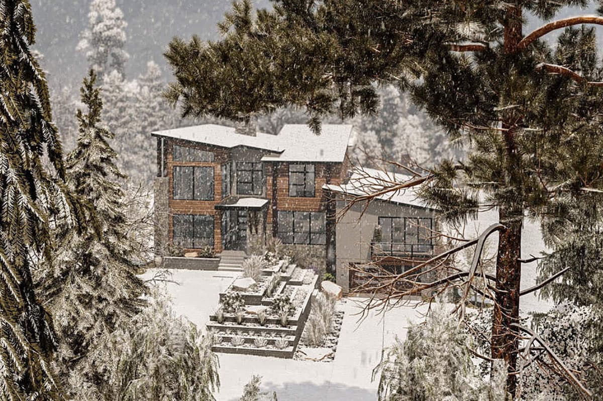 Plan 62965DJ: Modern Mountain House Plan with 3 Living Levels for a Side-sloping Lot - Image #9 - Modern, Mountain, Northwest