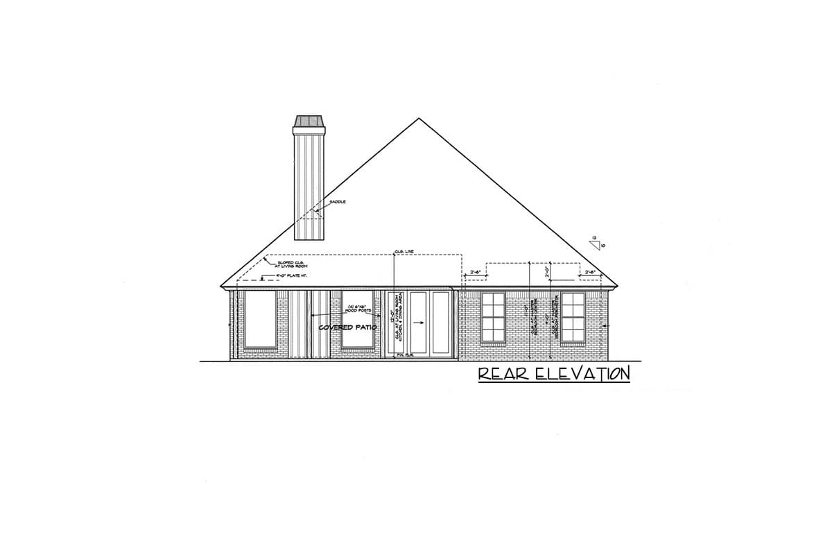 Plan 48607FM: Exclusive One-Level Home Plan with Study and Garage Workshop - 1888 Sq Ft - Image #5 - Country, Craftsman, New American