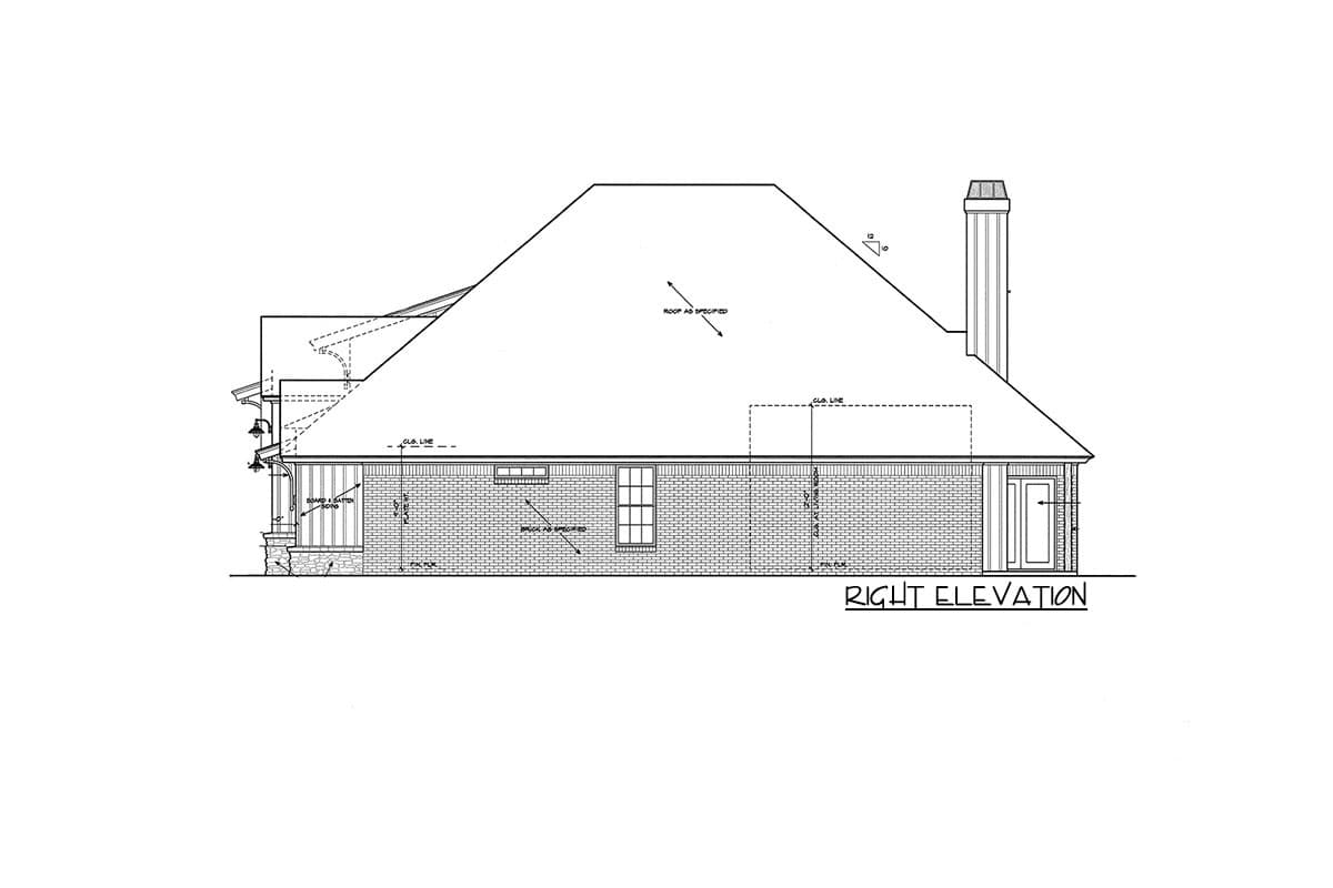 Plan 48607FM: Exclusive One-Level Home Plan with Study and Garage Workshop - 1888 Sq Ft - Image #6 - Country, Craftsman, New American