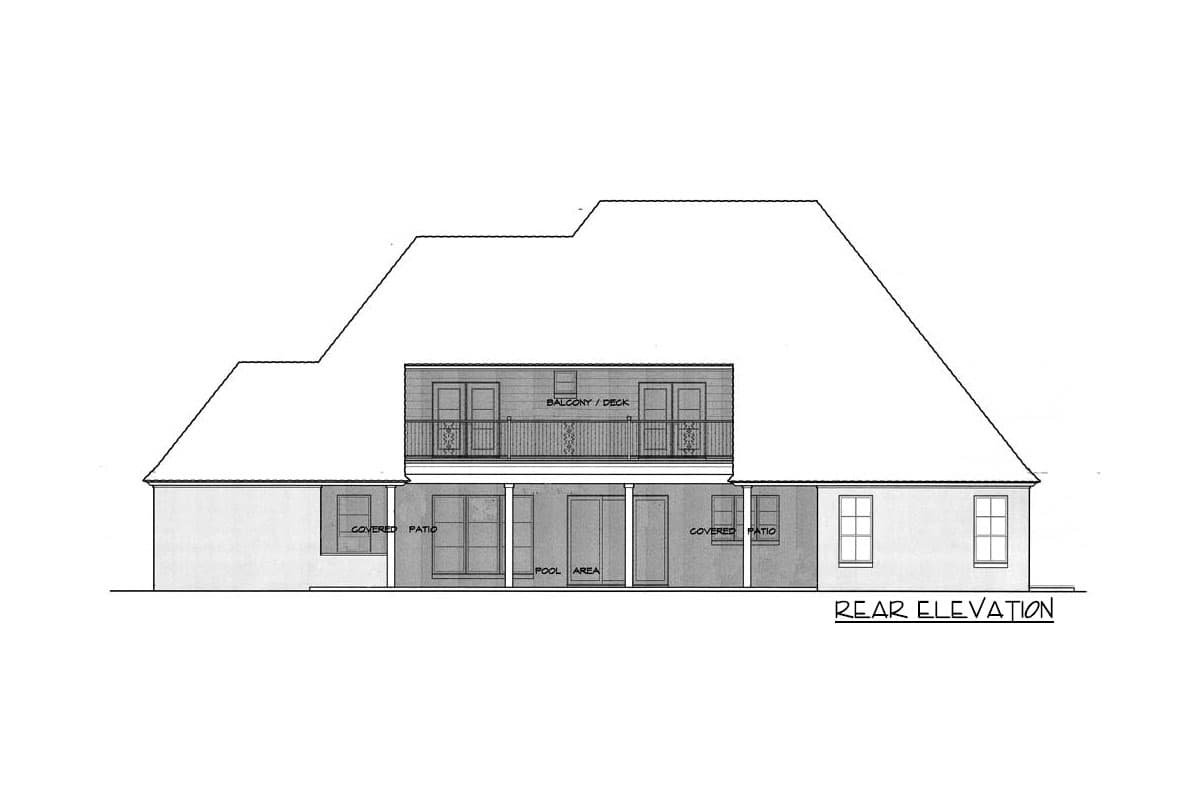 Plan 48608FM: Exclusive Two-story House Plan with Future Bonus Room - 2768 Sq Ft - Image #4 - European, Southern, Transitional