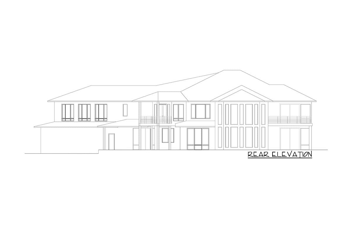 Plan 666108RAF: Luxury Mediterranean Home Plan with Angled 4-Car Garage - Image #7 - Contemporary, Mediterranean, Northwest