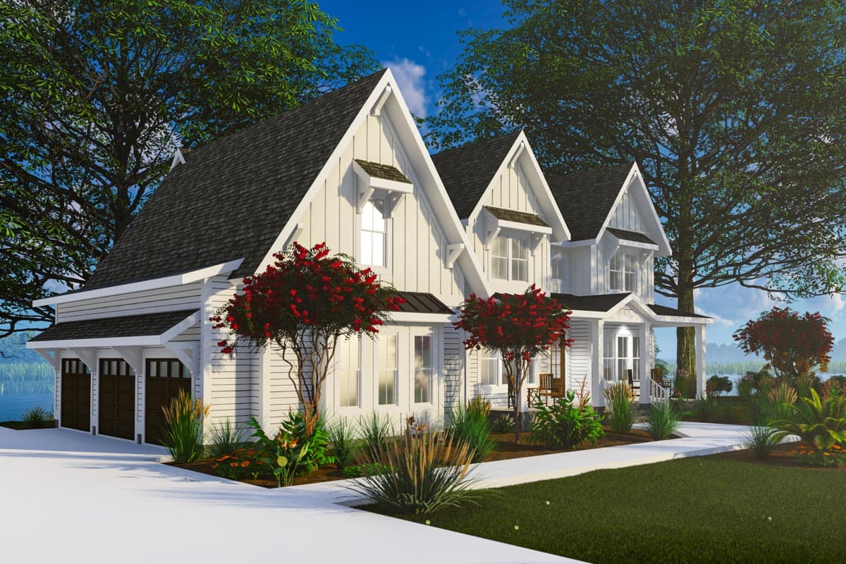Plan 500078VV: Exclusive 4-Bed Modern Farmhouse Plan with Bonus Over Garage - 4752 Sq Ft - Image #8 - Country, Farmhouse, Modern Farmhouse, New American, Traditional