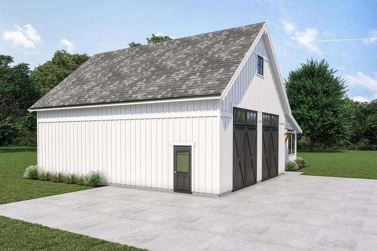 Plan 280118JWD: Country Farmhouse ADU Plan with Oversized 1140 Sq Ft Garage and 612 Sq Ft Workshop - Image #9 - Barndominium, Carriage, Country, Craftsman, Farmhouse, New American, Northwest