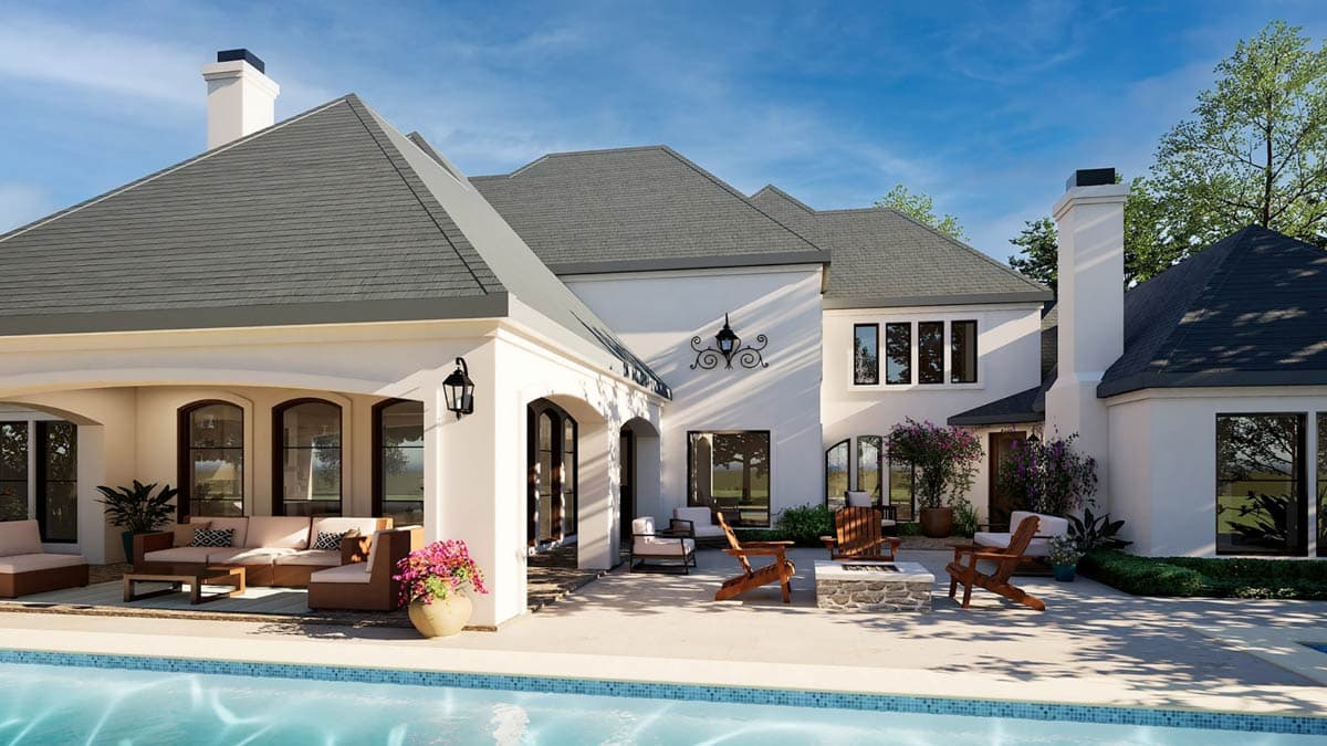 Plan 36642TX: 4-Bed House 2-Story House Plan with 4-Car Garage with Storage Elevator - Image #10 - Traditional