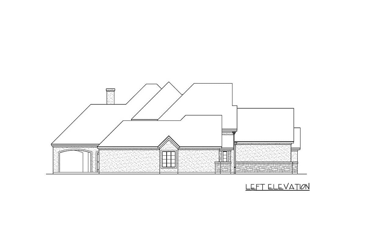 Plan 36642TX: 4-Bed House 2-Story House Plan with 4-Car Garage with Storage Elevator - Image #17 - Traditional