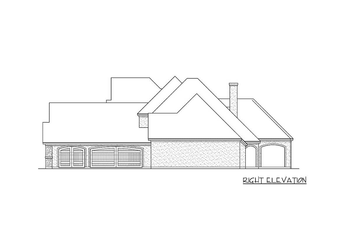 Plan 36642TX: 4-Bed House 2-Story House Plan with 4-Car Garage with Storage Elevator - Image #19 - Traditional