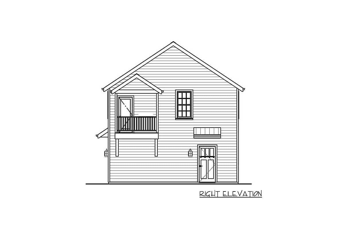 Plan 50190PH: 2-Car Garage Apartment with Small Deck - Image #5 - Carriage