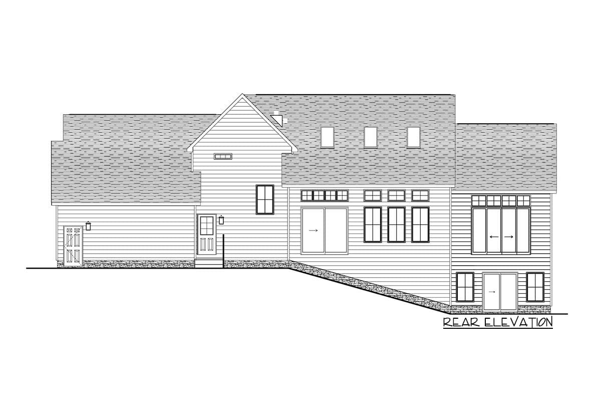 Plan 911005JVD: 3-Bed Modern Farmhouse Plan with 26'-wide Front Porch and 3-car Side-load Garage - Image #15 - Country, Farmhouse, Modern Farmhouse, New American