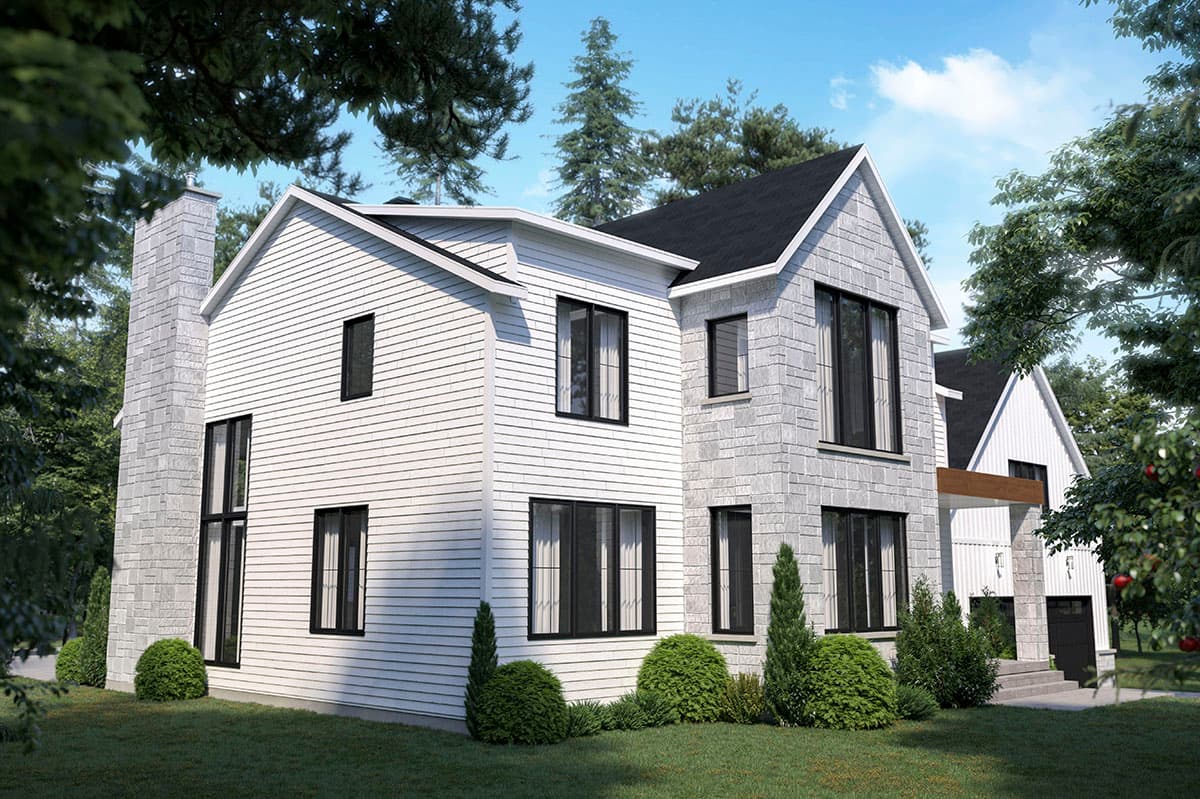 Plan 22588DR: Modern Farmhouse Plan with Bonus Room above Garage - Image #7 - Modern Farmhouse, New American