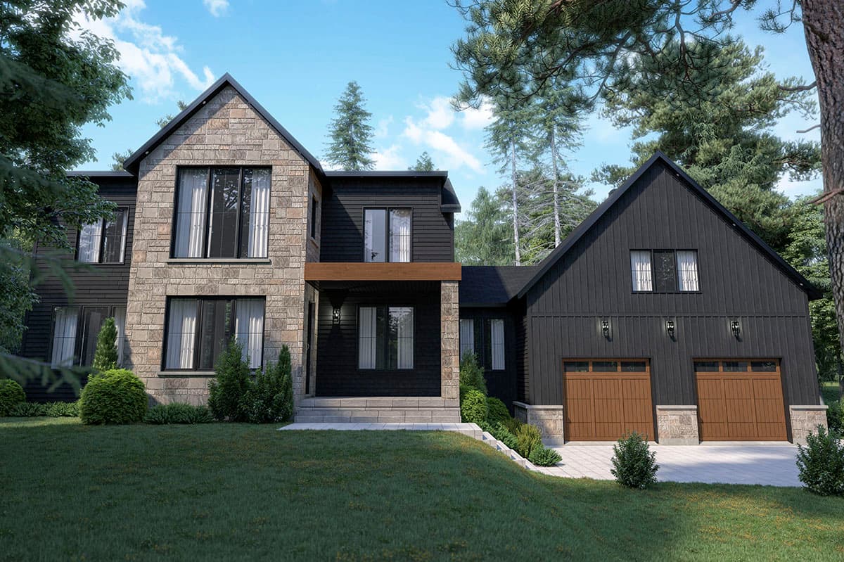 Plan 22588DR: Modern Farmhouse Plan with Bonus Room above Garage - Image #12 - Modern Farmhouse, New American