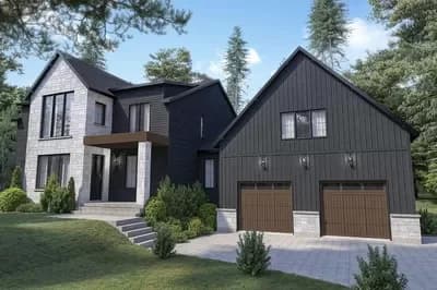 Modern Farmhouse Plan with Bonus Room above Garage