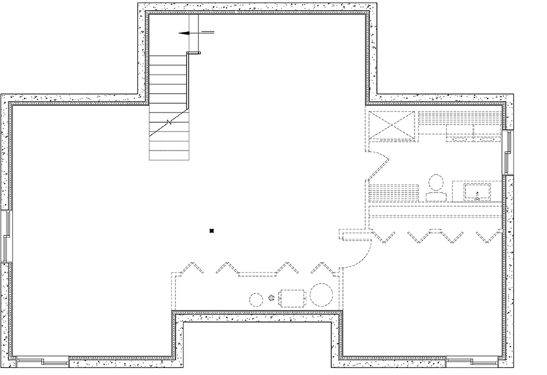 Plan 22590DR: 2-Bed Modern Mountain Home Plan with Loads of Natural Light  - Floor Plan - Basement Unfinished - Coastal, Contemporary, Mid Century Modern, Modern, Mountain, Vacation