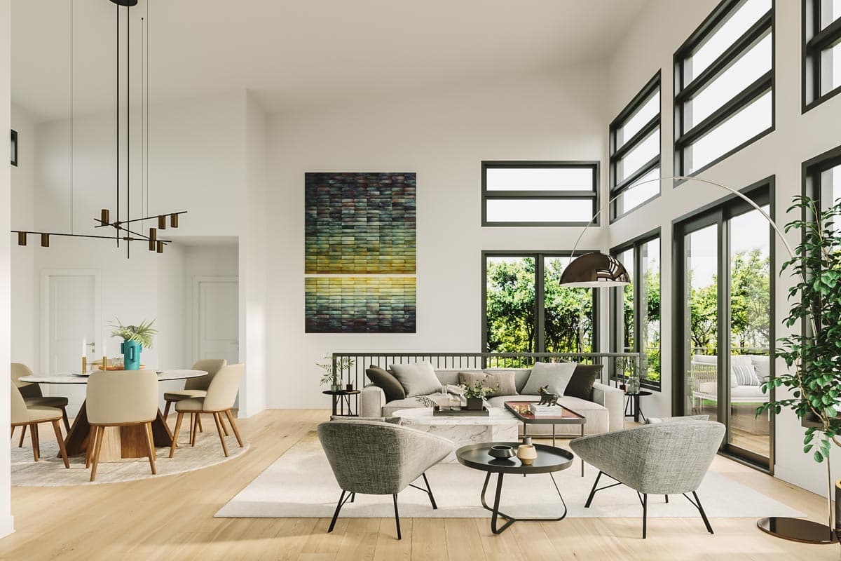 Plan 22590DR: 2-Bed Modern Mountain Home Plan with Loads of Natural Light  - Image #7 - Coastal, Contemporary, Mid Century Modern, Modern, Mountain, Vacation