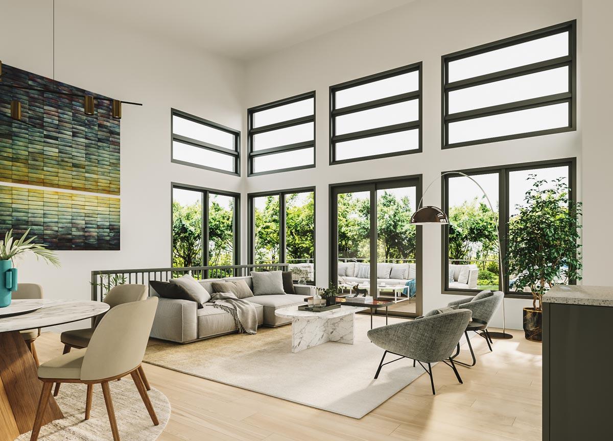 Plan 22590DR: 2-Bed Modern Mountain Home Plan with Loads of Natural Light  - Image #8 - Coastal, Contemporary, Mid Century Modern, Modern, Mountain, Vacation