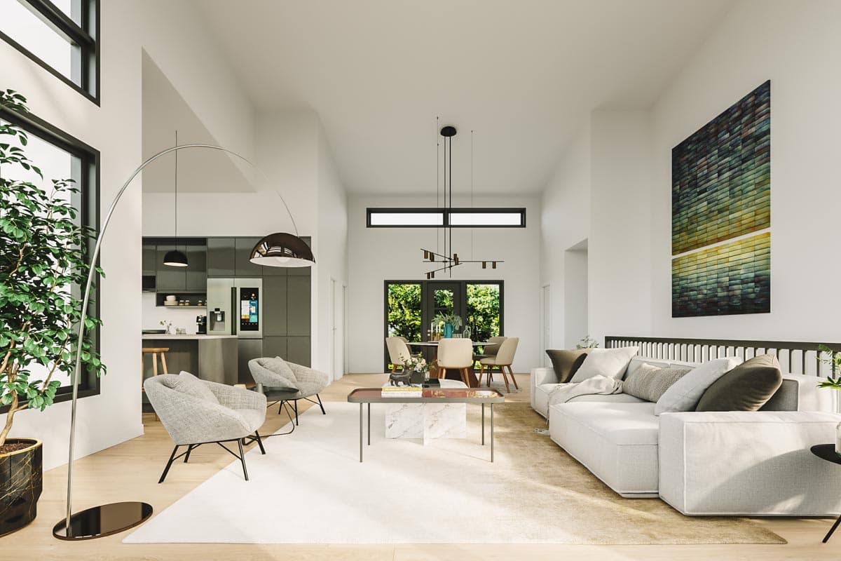 Plan 22590DR: 2-Bed Modern Mountain Home Plan with Loads of Natural Light  - Image #10 - Coastal, Contemporary, Mid Century Modern, Modern, Mountain, Vacation