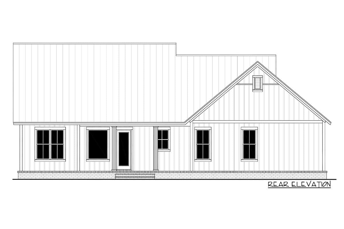 Plan 51850HZ: Budget-friendly 3-Bed Modern Country House Plan with Multi-purpose Pantry - Image #5 - Cottage, Country, Farmhouse, Modern Farmhouse, New American, Southern