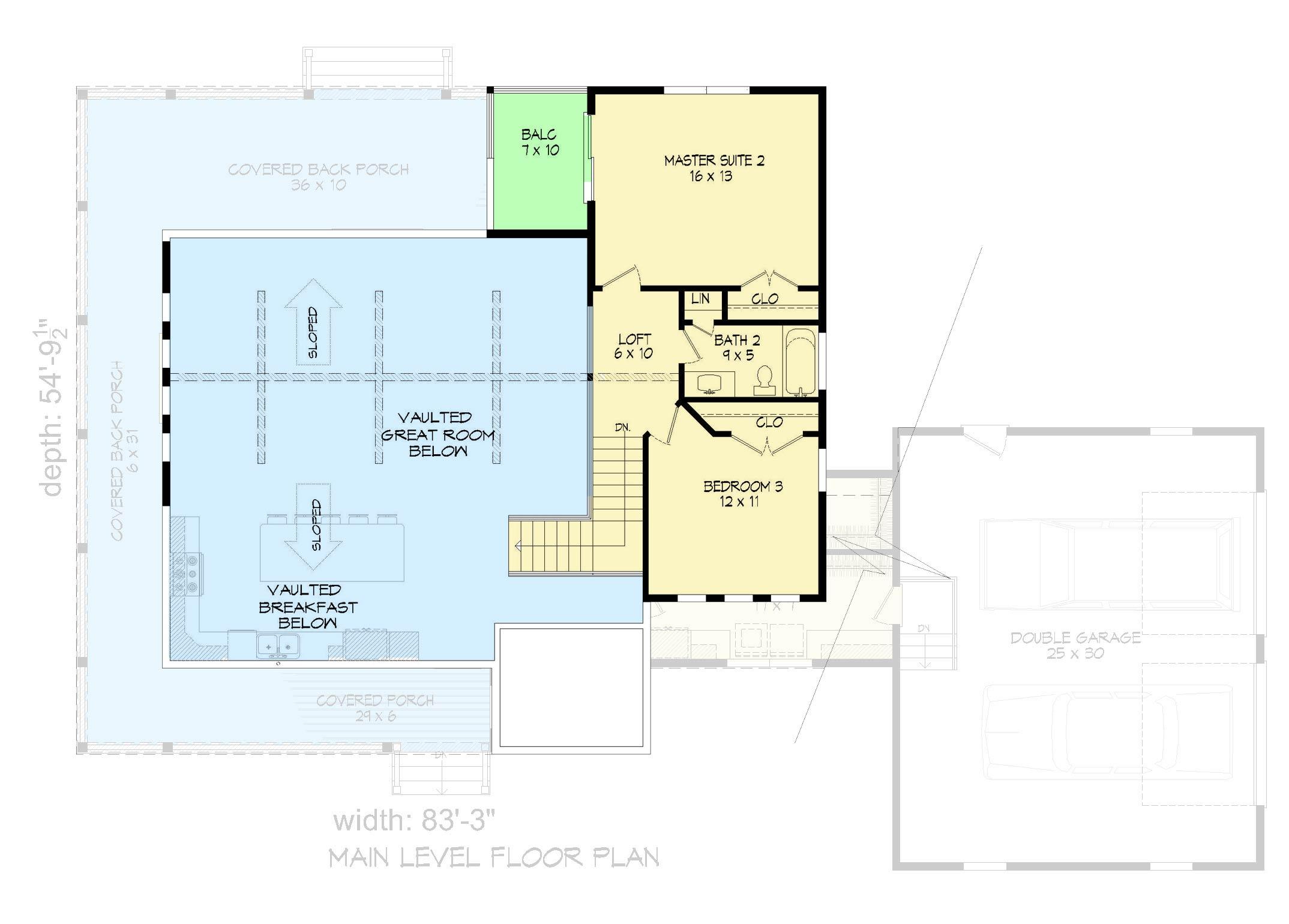 Plan 68723VR: 3-Bed Modern Farmhouse Plan with Wraparound Porch and 2-Story Great Room - Floor Plan - 2nd Floor - Country, Farmhouse, Modern Farmhouse, Mountain, Rustic, Traditional