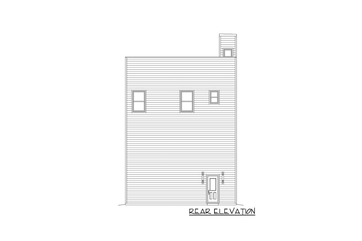 Plan 68552VR: Contemporary 3-story House Plan with Rooftop Viewing Deck and Side-entry Garage - Image #4 - Contemporary, Northwest