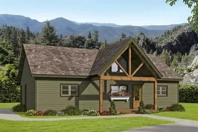 2-Bed Mountain Retreat with Front-to-Back Vaulted Interior - 1357 Sq Ft