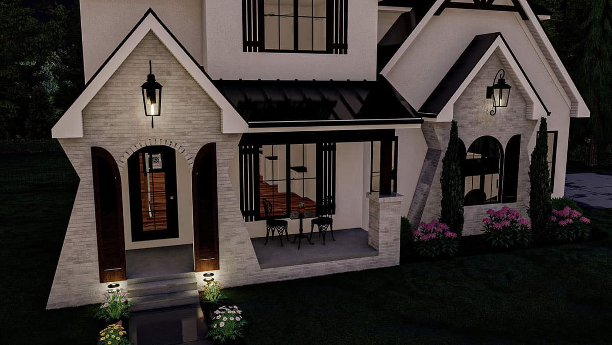 Plan 62976DJ: Modern Cottage-style House Plan with 3 Beds - and Laundry - Upstairs - Image #7 - Cottage, European