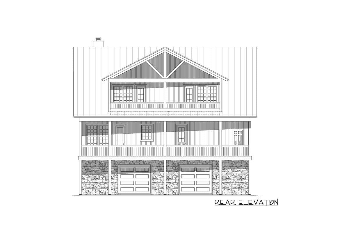 Plan 68725VR: Country Home Plan with 3 Master Suites with 2-Story Great Room and a Drive-under Garage  - Image #4 - Coastal, Country, Craftsman, Mountain, Vacation