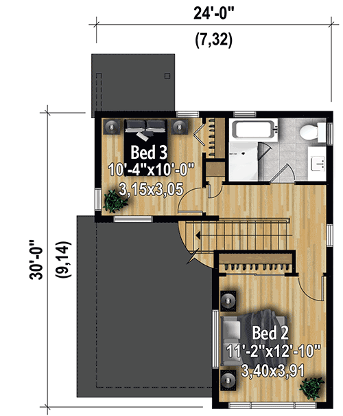 Plan 80965PM: Hillside House Plan with Oversized Windows - Floor Plan - 2nd Floor - Contemporary, Modern, Mountain, Northwest