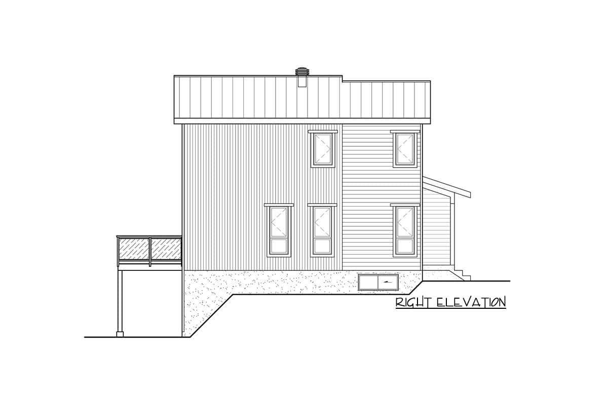 Plan 80965PM: Hillside House Plan with Oversized Windows - Image #5 - Contemporary, Modern, Mountain, Northwest