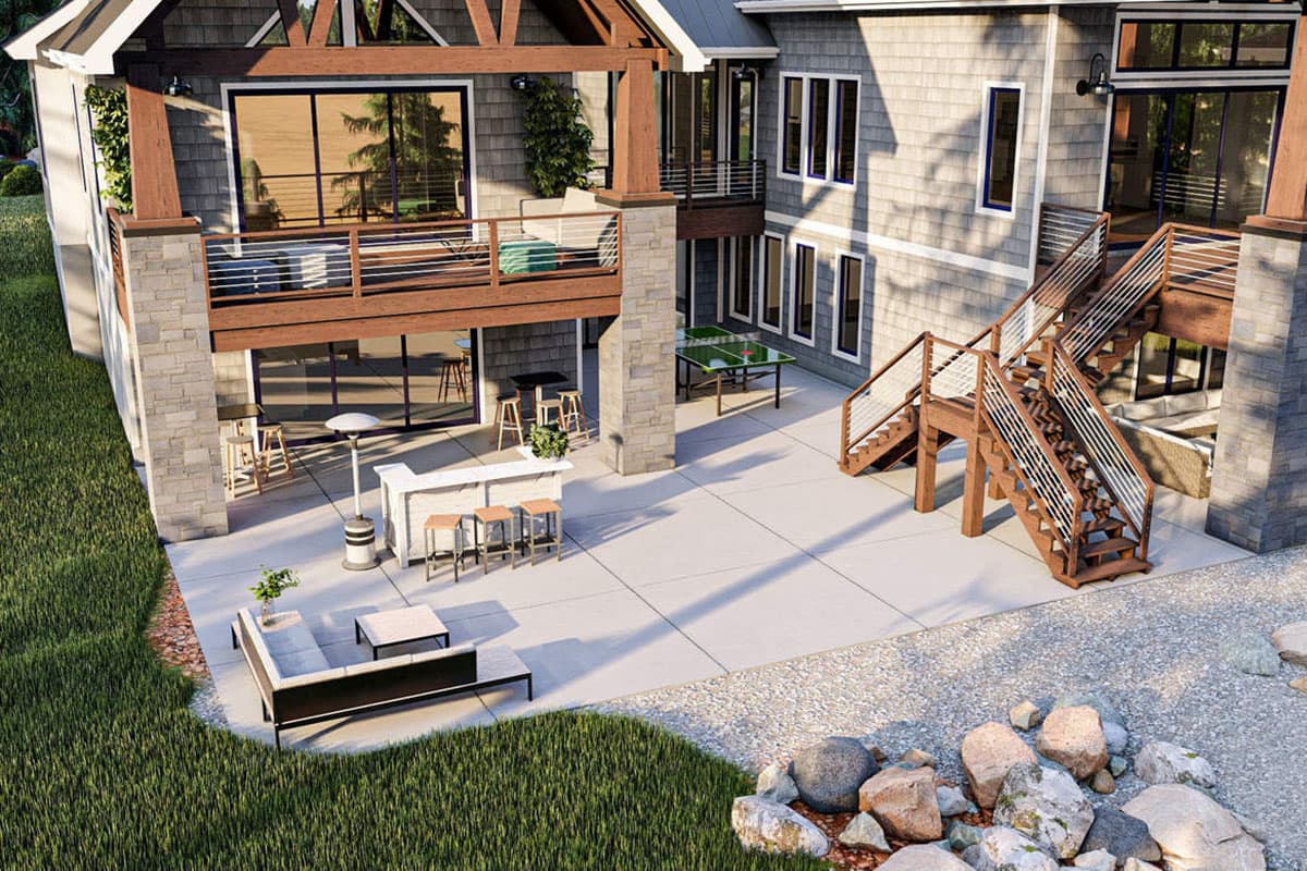 Plan 62977DJ: Lake Home Plan with Three Large Covered Decks - 2213 Sq Ft - Image #8 - Cabin, Cottage, Country, Craftsman, Modern Farmhouse, Mountain, New American, Rustic, Vacation