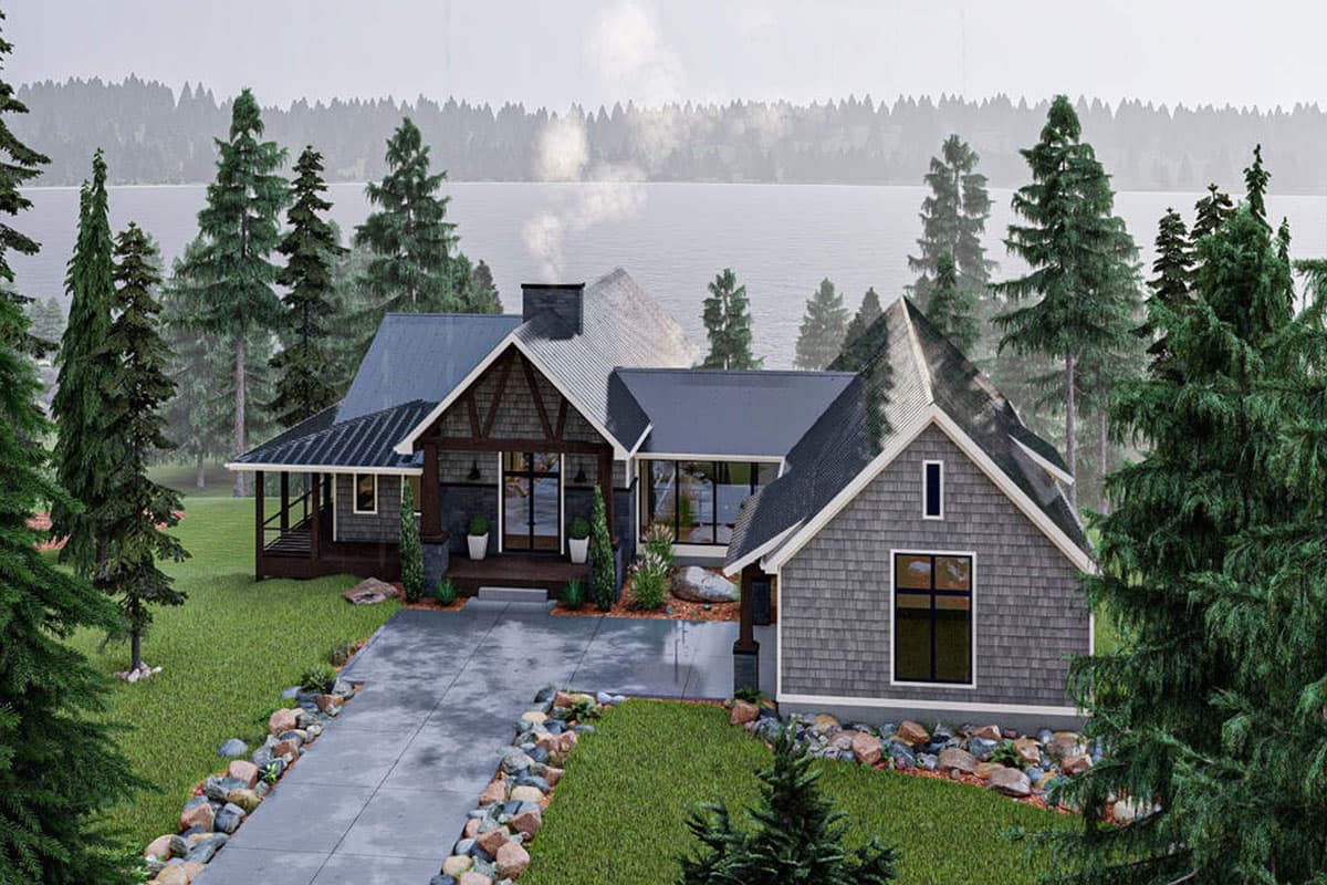 Plan 62977DJ: Lake Home Plan with Three Large Covered Decks - 2213 Sq Ft - Image #10 - Cabin, Cottage, Country, Craftsman, Modern Farmhouse, Mountain, New American, Rustic, Vacation