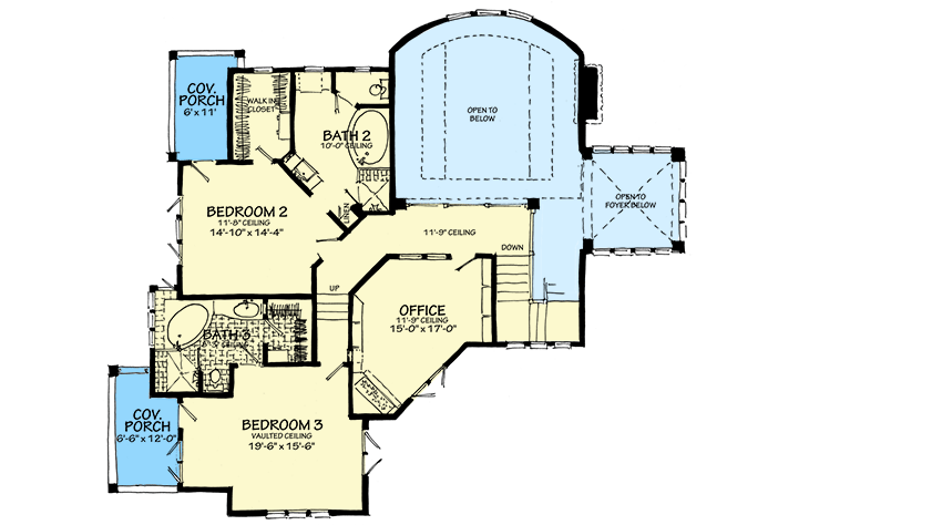 Plan 12966KN: 4-Bed Luxury Mountain Home Plan for a Rear-sloping Lot with Views - Floor Plan - 2nd Floor - Contemporary, Modern, Mountain, Rustic