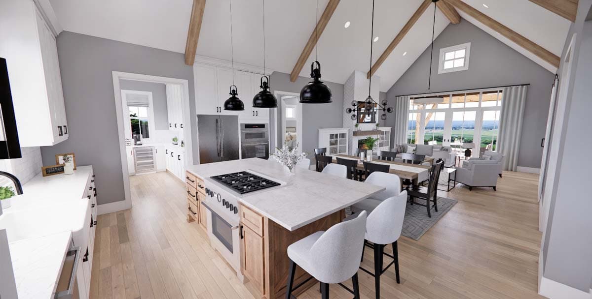 Plan 14690RK: Stone and Wood 4-Bed Modern Farmhouse Plan - 2655 Sq Ft - Image #11 - Country, Craftsman, European, Farmhouse, Modern Farmhouse, New American, Northwest