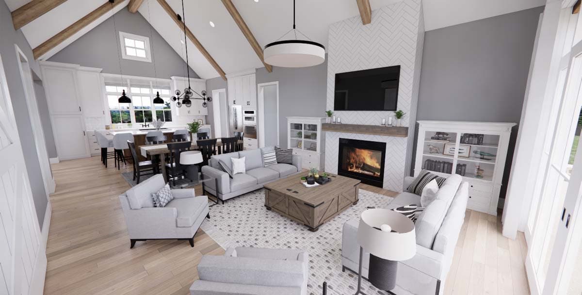 Plan 14690RK: Stone and Wood 4-Bed Modern Farmhouse Plan - 2655 Sq Ft - Image #20 - Country, Craftsman, European, Farmhouse, Modern Farmhouse, New American, Northwest