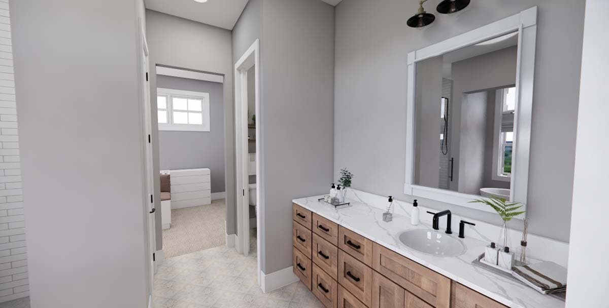 Plan 14690RK: Stone and Wood 4-Bed Modern Farmhouse Plan - 2655 Sq Ft - Image #33 - Country, Craftsman, European, Farmhouse, Modern Farmhouse, New American, Northwest