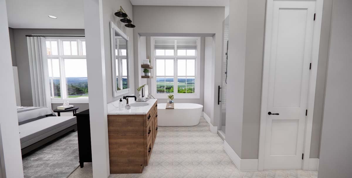 Plan 14690RK: Stone and Wood 4-Bed Modern Farmhouse Plan - 2655 Sq Ft - Image #34 - Country, Craftsman, European, Farmhouse, Modern Farmhouse, New American, Northwest