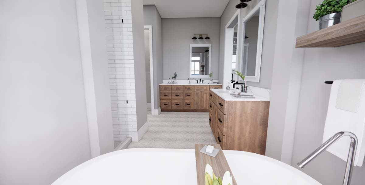 Plan 14690RK: Stone and Wood 4-Bed Modern Farmhouse Plan - 2655 Sq Ft - Image #35 - Country, Craftsman, European, Farmhouse, Modern Farmhouse, New American, Northwest