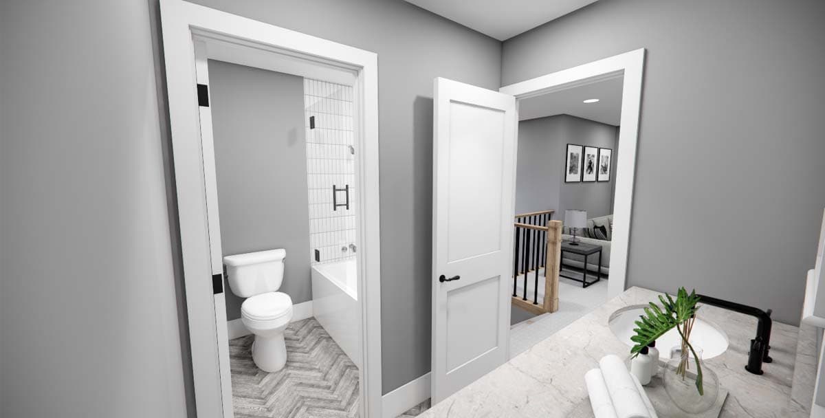 Plan 14690RK: Stone and Wood 4-Bed Modern Farmhouse Plan - 2655 Sq Ft - Image #47 - Country, Craftsman, European, Farmhouse, Modern Farmhouse, New American, Northwest