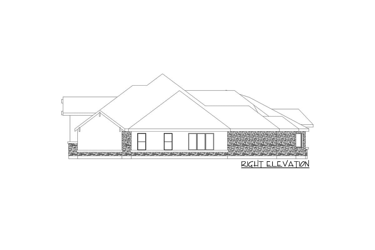 Plan 36644TX: One-level Hill Country House Plan with Game / Media Room - Image #5 - Country, European, Hill Country