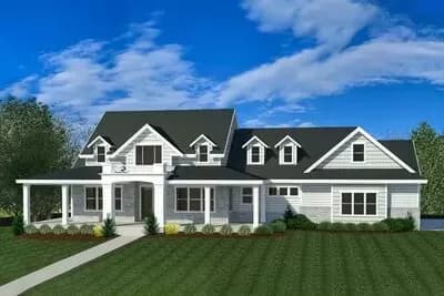 4-Bed Modern Farmhouse Plan with Music Room
