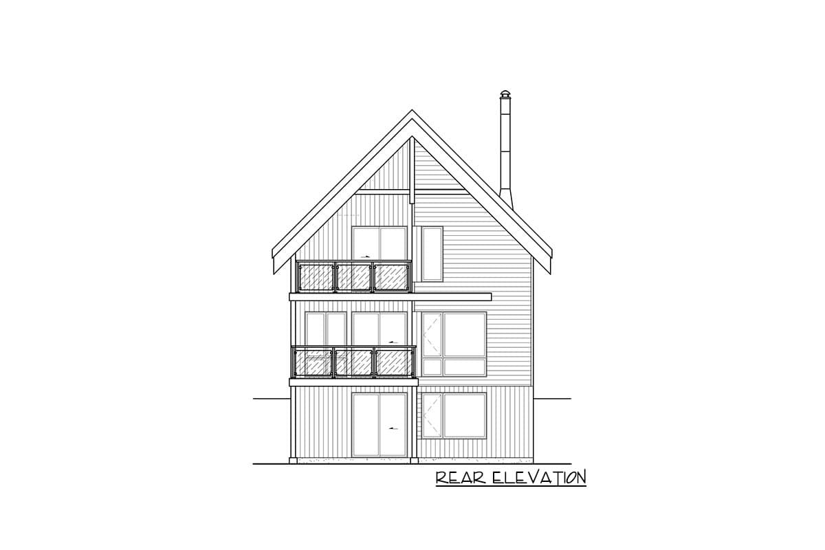Plan 80969PM: Contemporary Home Plan for the Rear Sloping Lot with Up to 5 Bedrooms - Image #4 - Contemporary, Mountain, Northwest