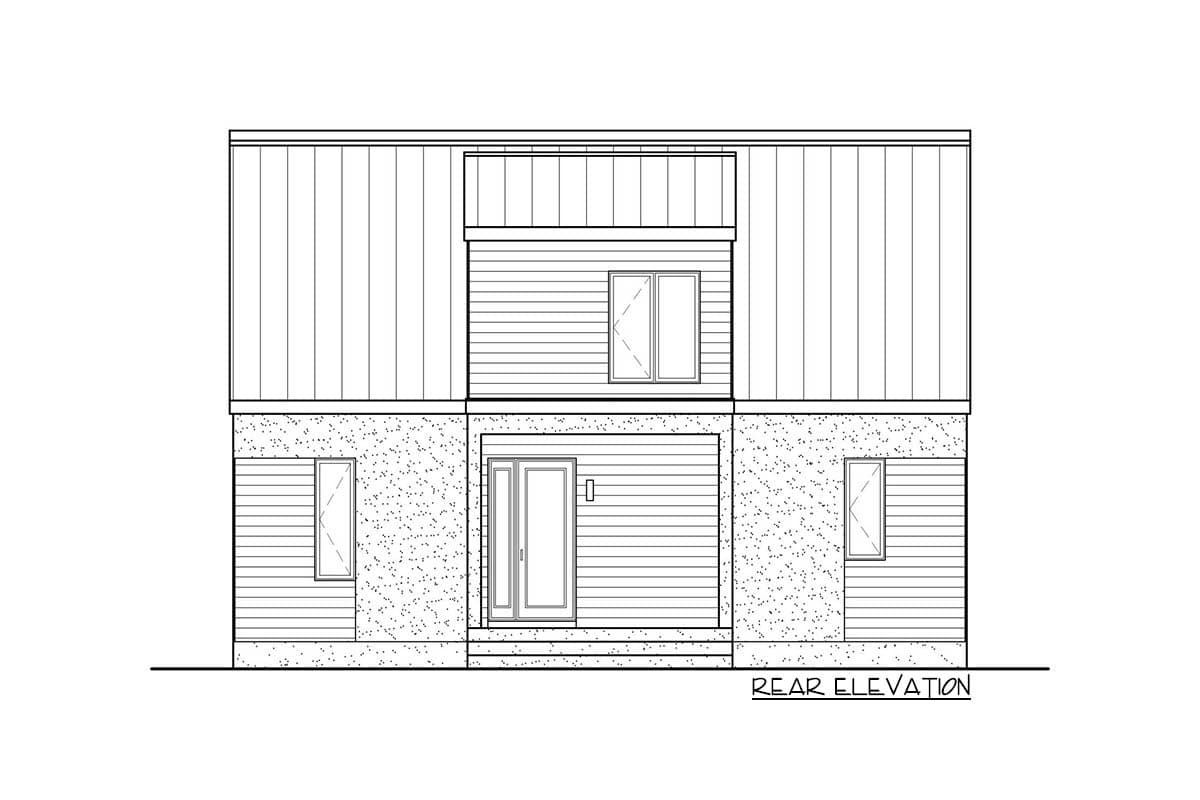 Plan 80970PM: 3-Bed New American Contemporary House Plan with 2-Story Windows In Back - Image #4 - Contemporary, New American, Northwest