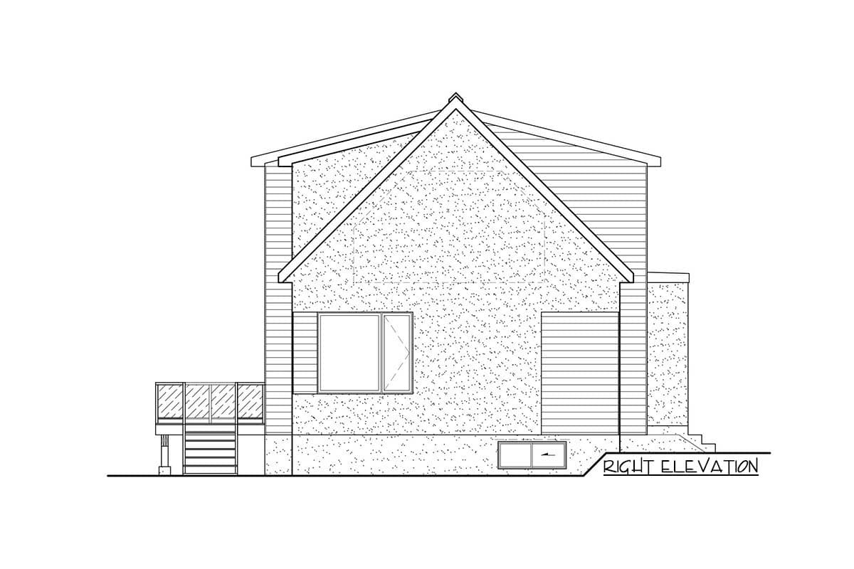 Plan 80970PM: 3-Bed New American Contemporary House Plan with 2-Story Windows In Back - Image #5 - Contemporary, New American, Northwest