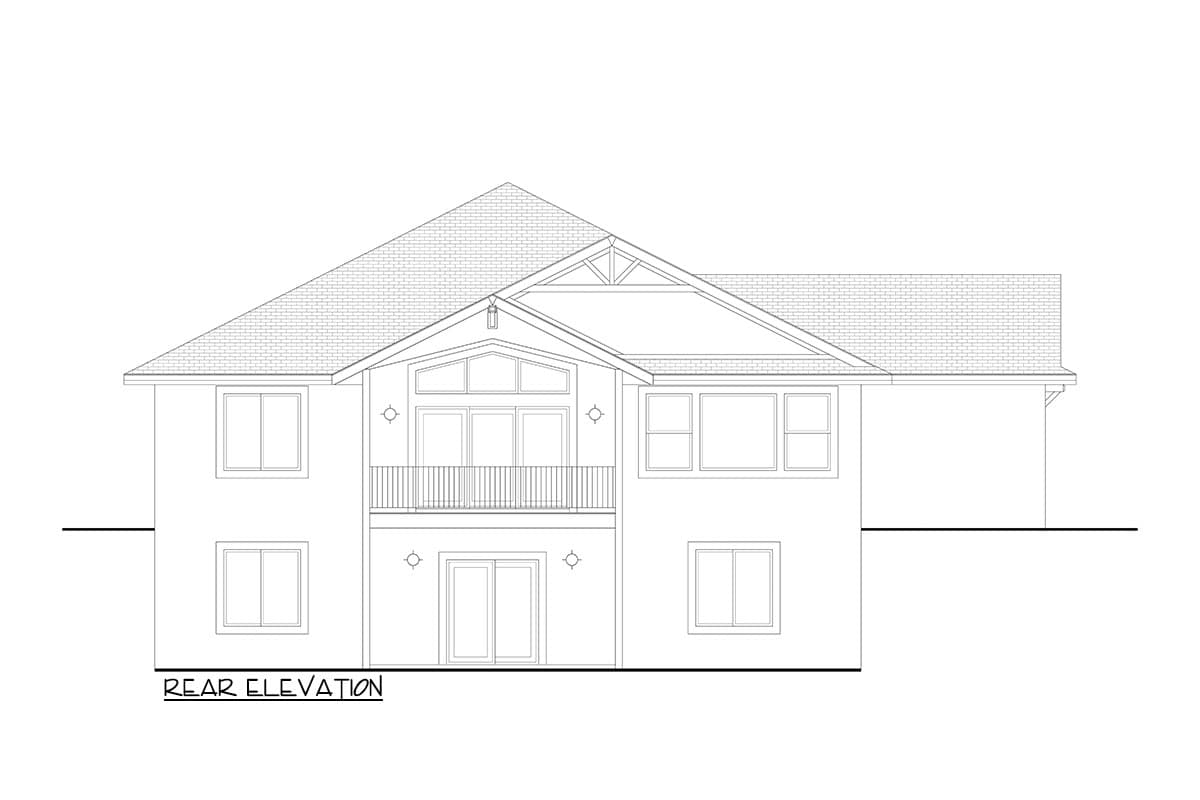 Plan 365010PED: Exclusive Shingle, Stone and Stucco One-story Craftsman Home Plan for the Rear-sloping Lot - Image #43 - Craftsman, Mountain, New American