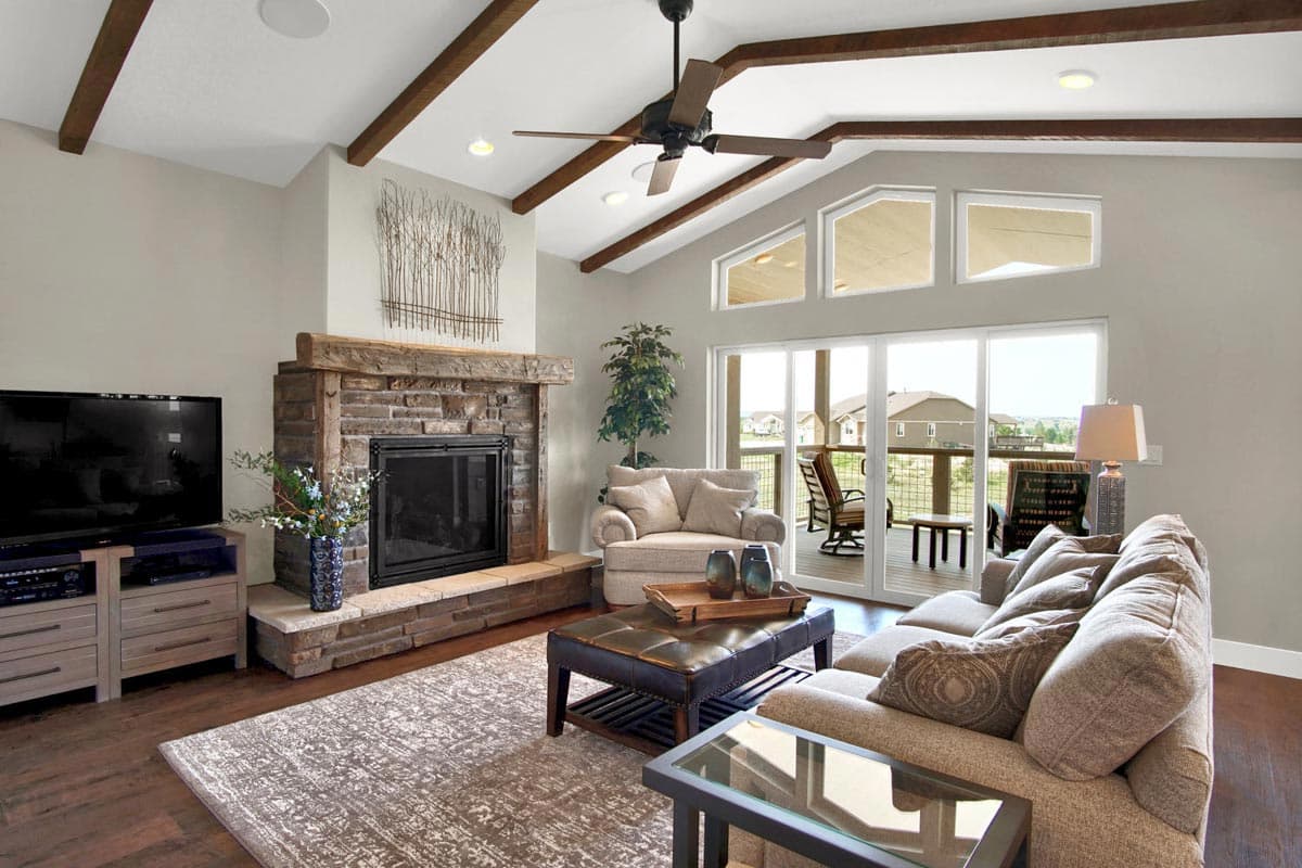 Plan 365010PED: Exclusive Shingle, Stone and Stucco One-story Craftsman Home Plan for the Rear-sloping Lot - Image #10 - Craftsman, Mountain, New American