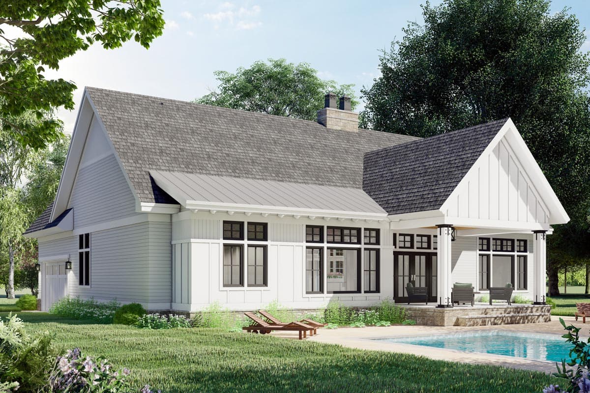 Plan 14691RK: Affordable 3-Bed New American House Plan with Bonus Room - 2112 Sq Ft - Image #4 - Country, Craftsman, Modern Farmhouse, New American, Northwest, Ranch, Traditional